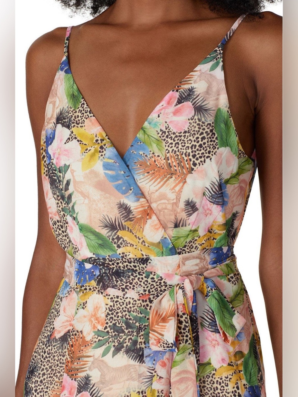 Hutch~Floral Wrap High-Low Leah Wrap Dress in Pink, Blue, Green~Size Small~$335~ - Picture 4 of 8